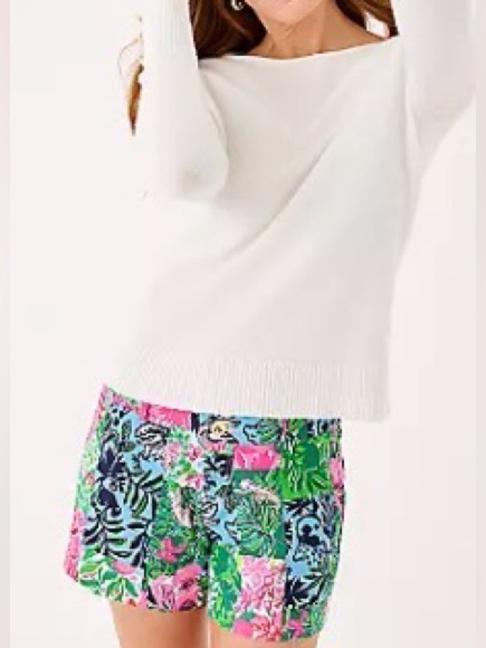 Lilly Pulitzer Multicolor Floral Patchwork Callahan Shorts- 14 NWT